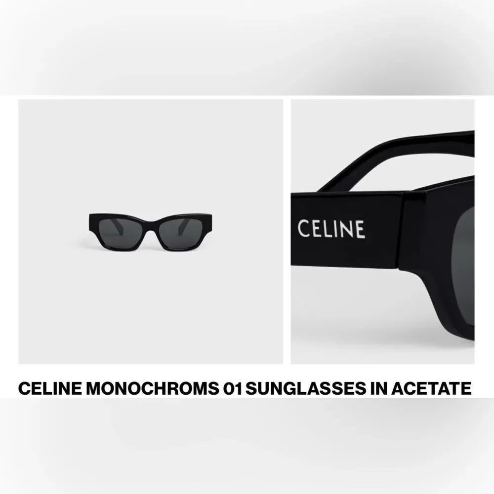 Celine Monochroms 01 sunglasses in Acetate. Black